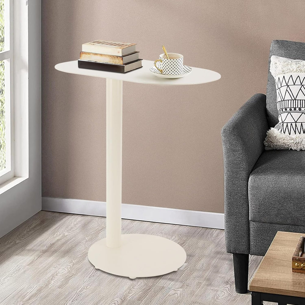 C-Shaped End Table, Metal Side Table for Couch Sofa and Bed, Small Modern Sid...