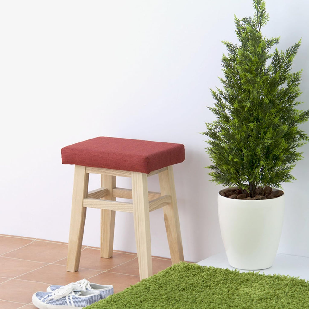 AZUMAYA Compact Stool 17.7 inches seat Height Brown CL-785CBR Home Furniture