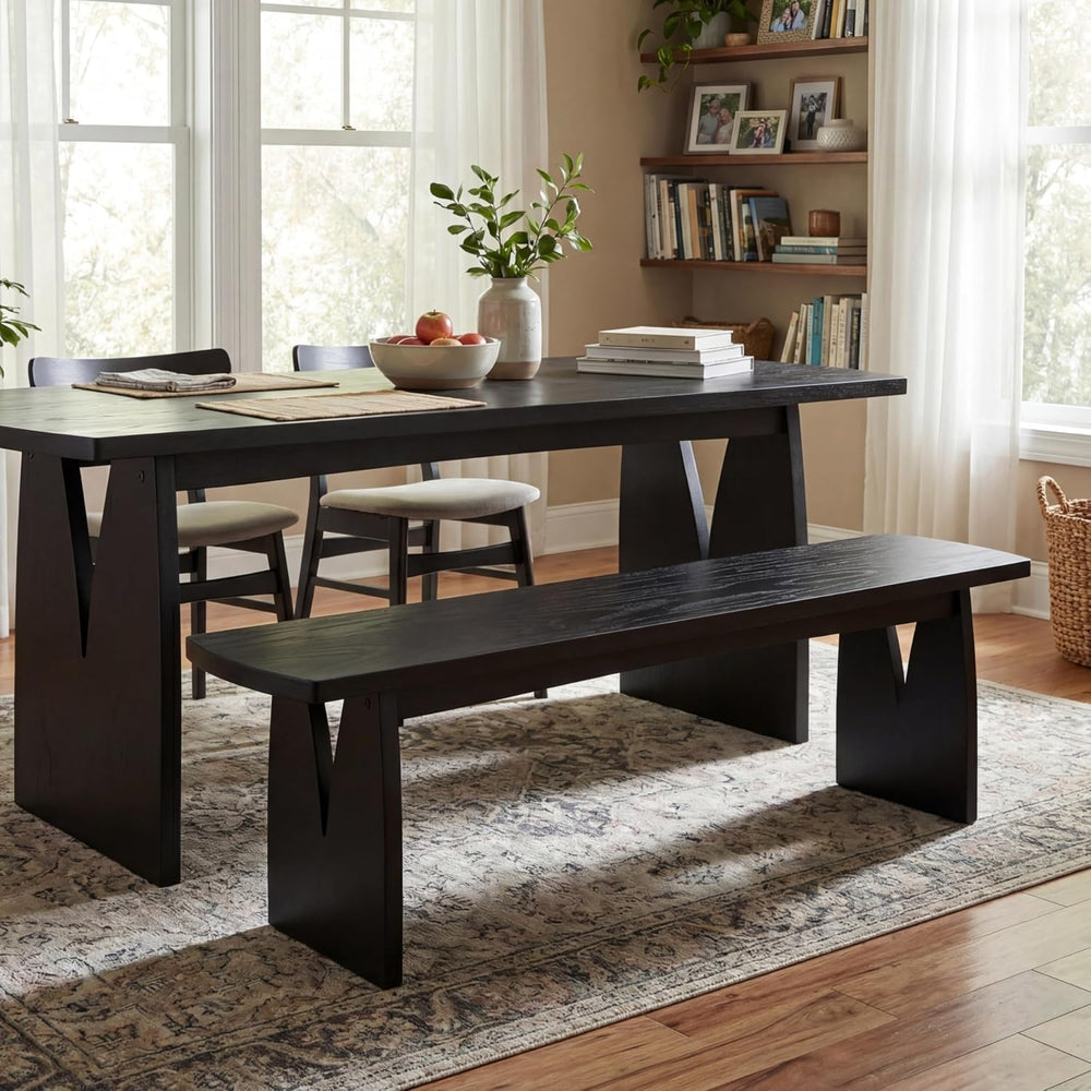 Christopher Knight Home 63" W Dining Bench, Modern Farmhouse Entryway Be...