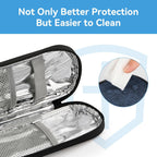 Insulin Pen Cooler Travel Case Diabetic Medication Insulated Cool Organizer with 2 Reusable Ice Packs for Insulin Pen and Other Diabetic Supplies, for the Daily Life and Trip (Dark Blue)
