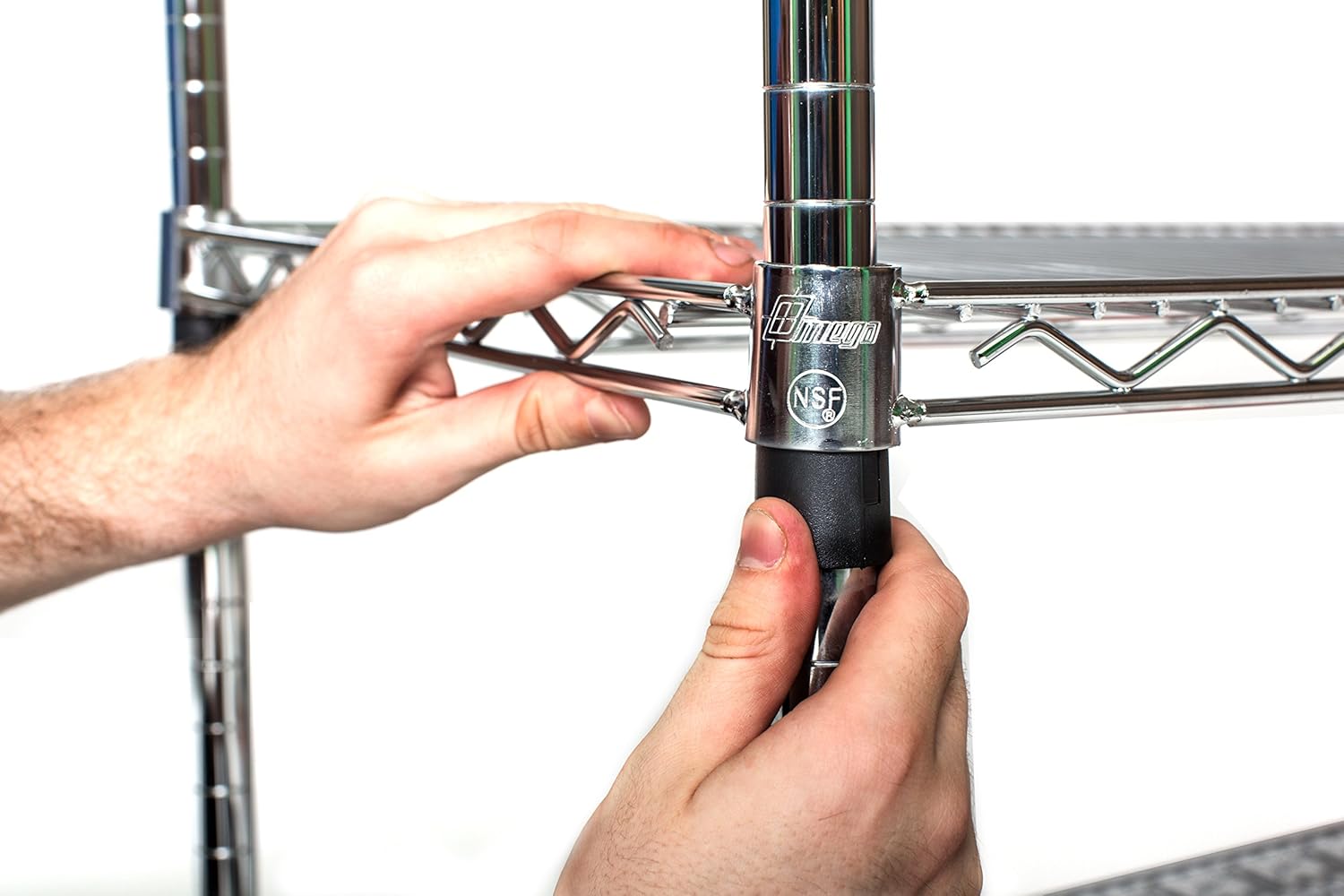 Omega 24" Deep x 30" Wide x 63" High 3 Tier Chrome Starter Shelving Unit