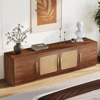 Tribesigns 70.9" TV Stand for Living Room, Mid Century Modern Entertainment Center with 6-Tier Storage Shelf, Wood Long Media Console Television Stands Cabinet for TVs Up to 80 Inches