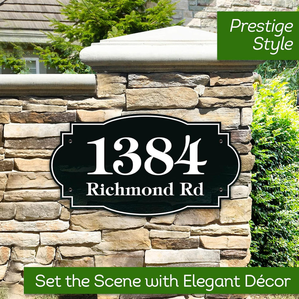 House Address Sign, House Address Plaque, Indoor/Outdoor Use, 11x20 Inch, 22 ...