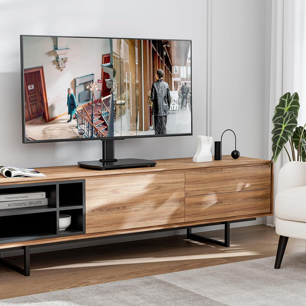 Universal TV Stand for 27-60 Inch TVs with Swivel Mount, Height Adjustable Ta...