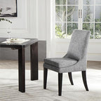 Upholstered Dining Chairs Modern Sidechair Performance Fabric High Back Armlesschair for Diningroom Kitchen,Dark Grey,Set of 4(2 Box)