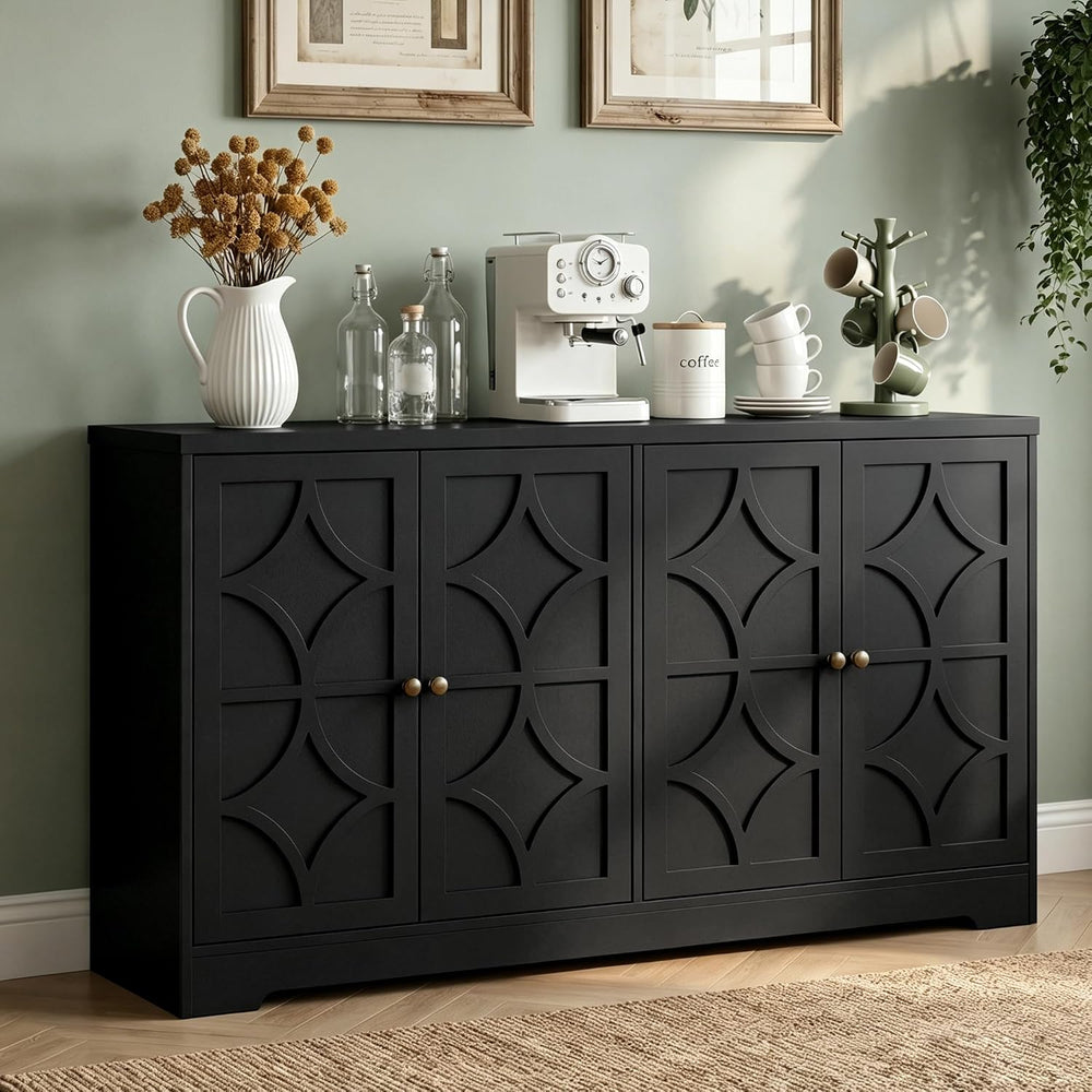 RoyalCraft Sideboard Buffet Cabinet with Storage, 56" Modern Sideboard w...