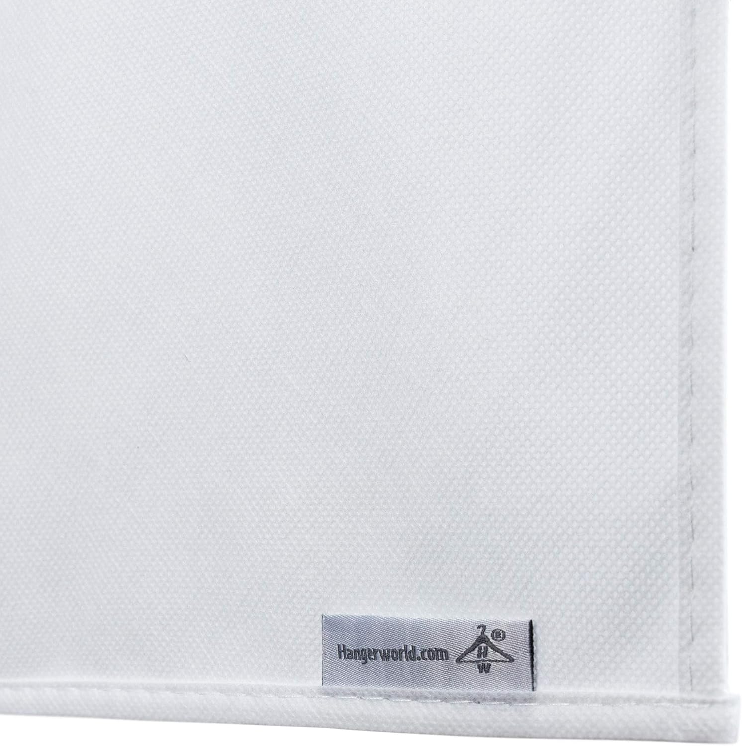 HANGERWORLD Kids Garment Bag, 30inch x 18inch White Breathable Clothes Cover for Baby Toddler and Child
