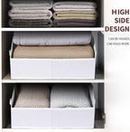Closet Baskets for Shelves - Decorative Storage Baskets with Handle, Trapezoid Closet Bins for Organization, Shelf Storage Bins for Clothes, Books, Home, Office, 8 Pack, White