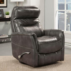 Parker Living Gemini - Flint Swivel Glider Recliner Chair with 90% Polyester, 10% PU Upholstery, Comfortable Nursery Recliner, Nursing Armchair with Smooth Reclining
