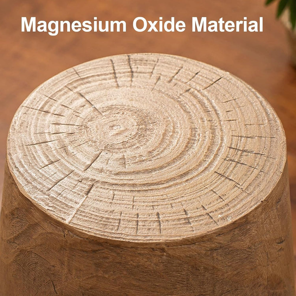 MGO Accent Side Table, Hollow Round-Shaped Decorative Accent Side End Table, ...
