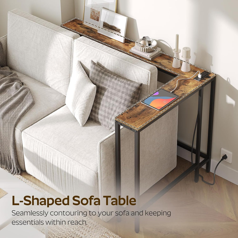 YATINEY Narrow Console Table with Outlets, 70.9" Sofa Table Narrow Long,...