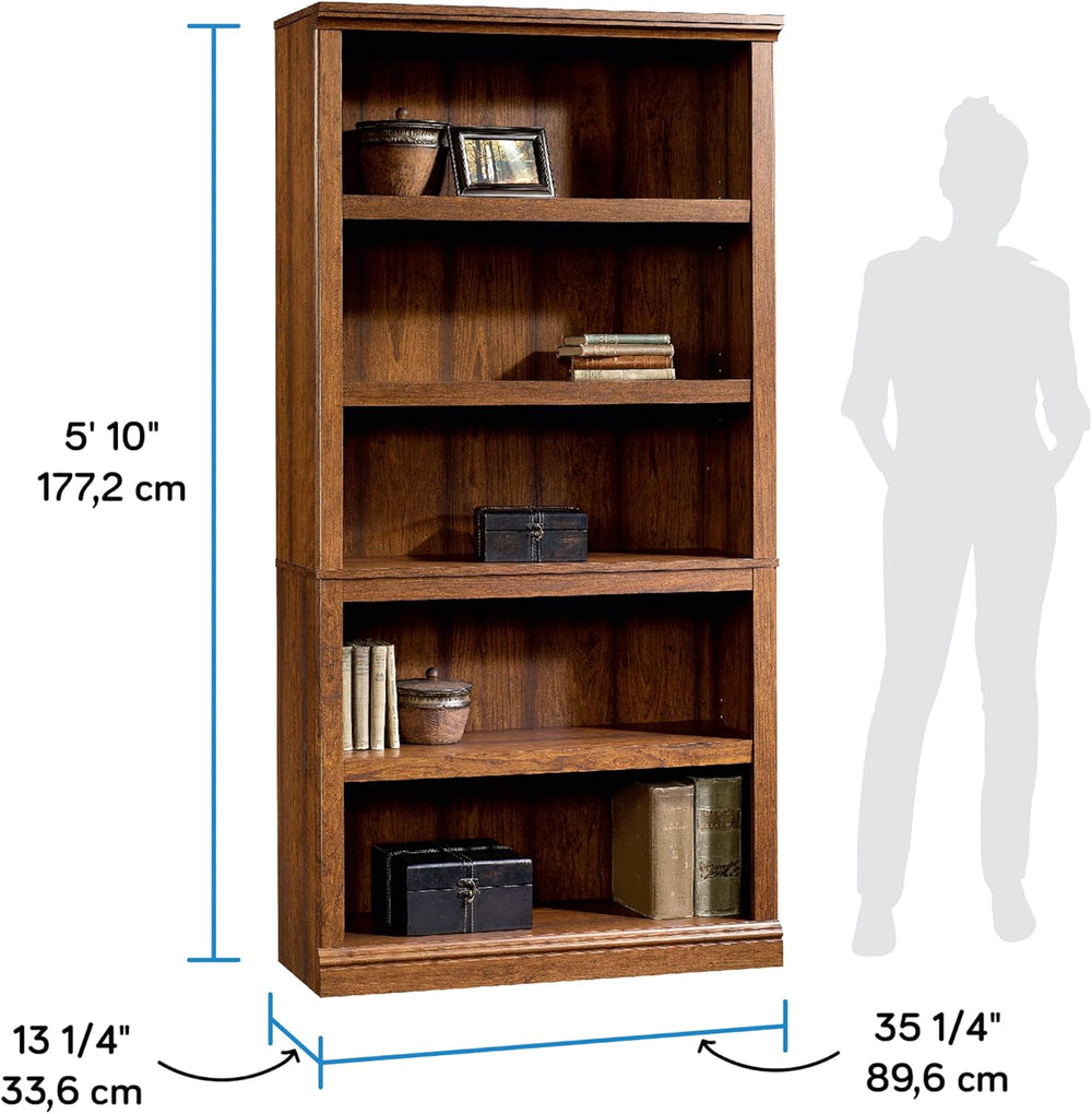 Sauder Miscellaneous Storage 5-Shelf Bookcase/ Book shelf, Washington Cherry ...