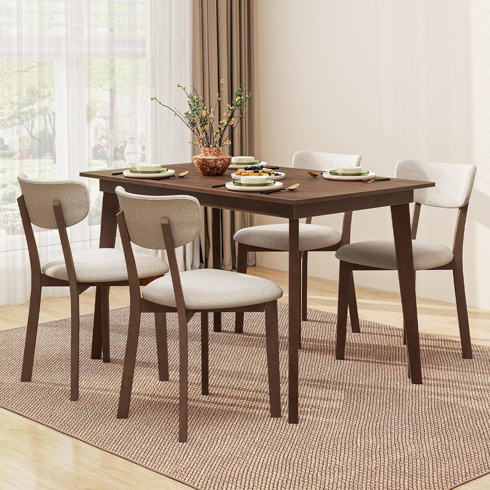 Giantex Dining Table for 4, 48" Rectangular Wooden Kitchen Table with So...