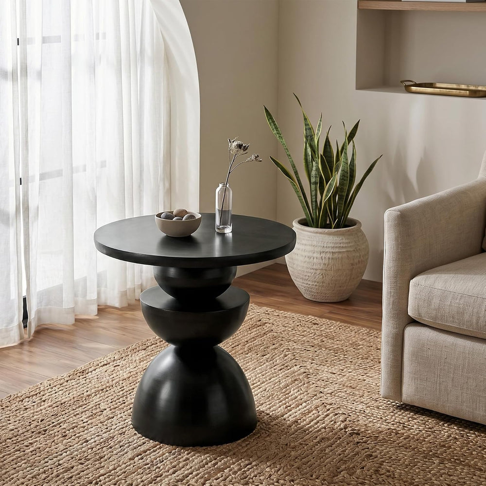 Signature Design by Ashley Kurtson Accent Table, Round Metal End Table with C...