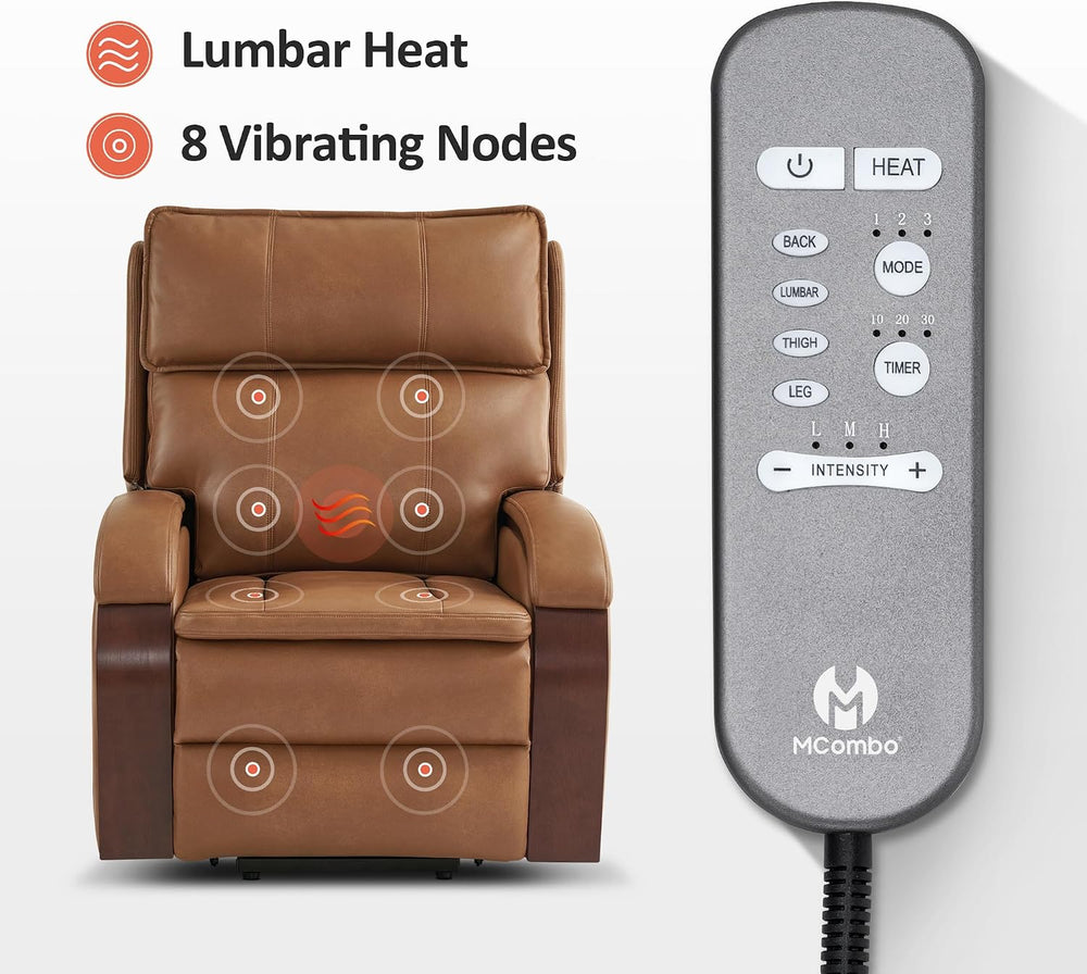 MCombo Power Lift Recliner Chair for Elderly with Power Headrest 7917 | Heat ...