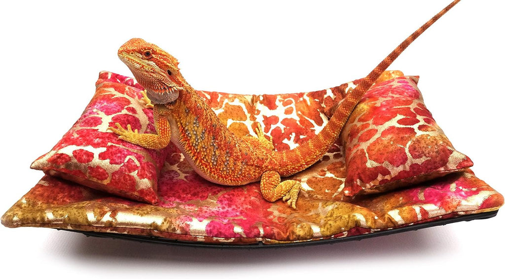 Chaise Lounge for Bearded Dragons, Tie Dye Golden Splash Fabric