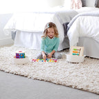 5-Piece Round Woven Cotton Rope Storage Baskets for Organizing, Small Shallow Nesting Set for Montessori Toys, Entryway Catchall, Fruit Bowl, Key Tray, Remote Holder, Nursery & Pet Toys
