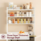 Kitchen Bakers Rack with Storage Cabinet, 5-Tier Microwave Stand with Power Outlets, Coffee Bar Station for Kitchen Dining Living Room