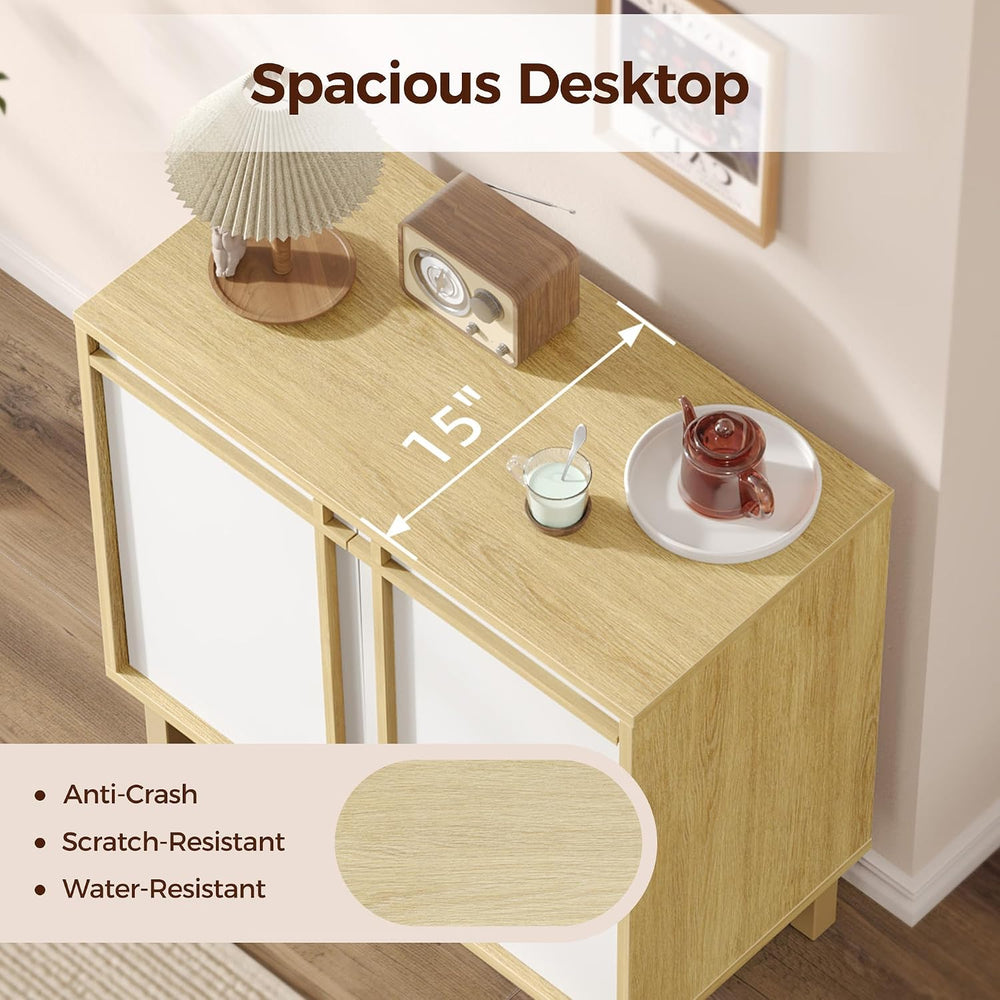 Sideboard Buffet Cabinet with Storage, Small Entryway Credenza