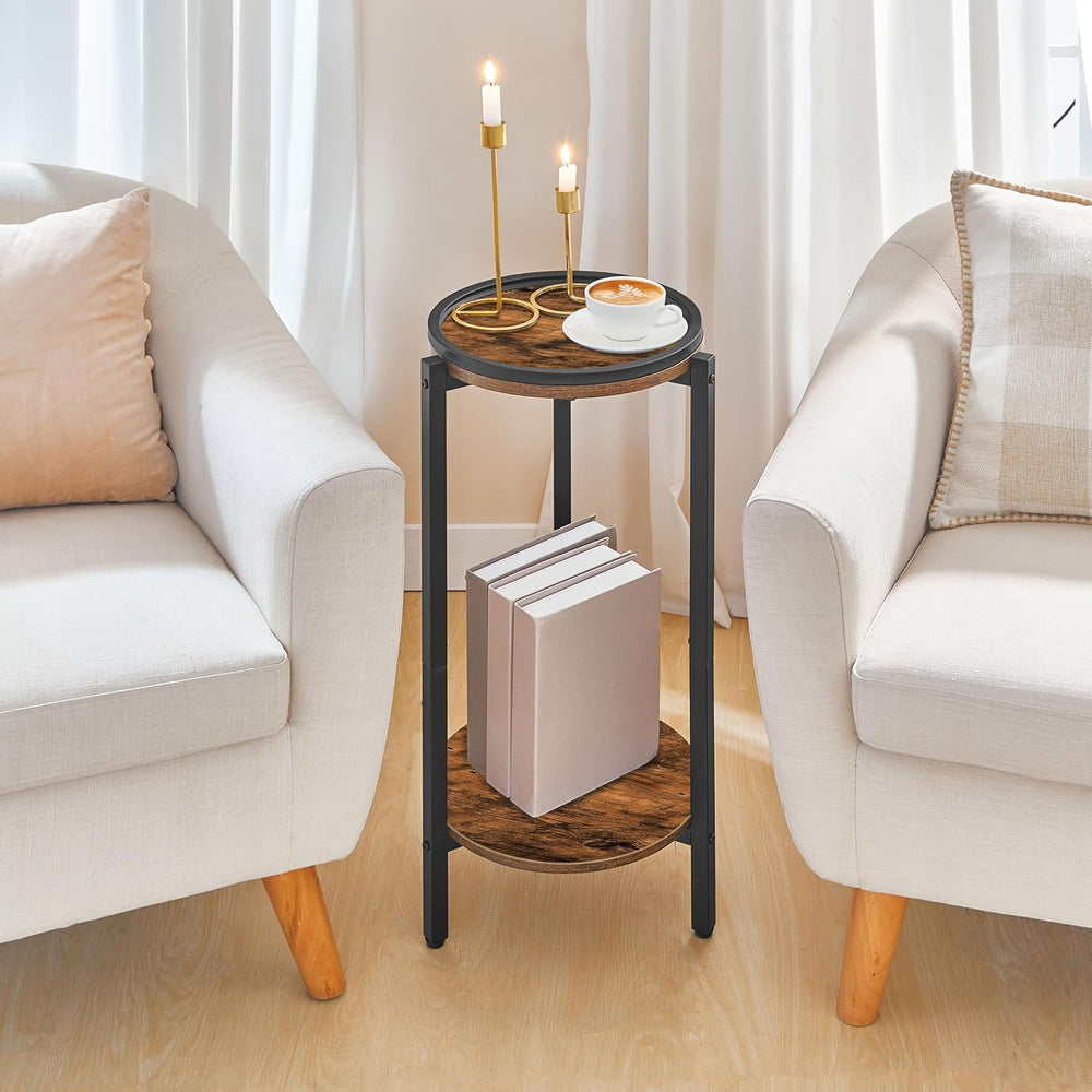 HOOBRO Small Round Side Table, 5 x 7 ft Area Rugs Washable, 28.7" H Tall...