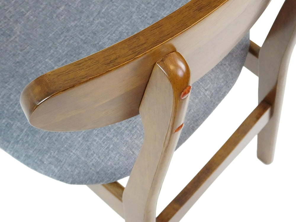 Set of 3 Dining Kitchen Round Table and 2 Yumiko Side Chairs Solid Wood w/Pad...