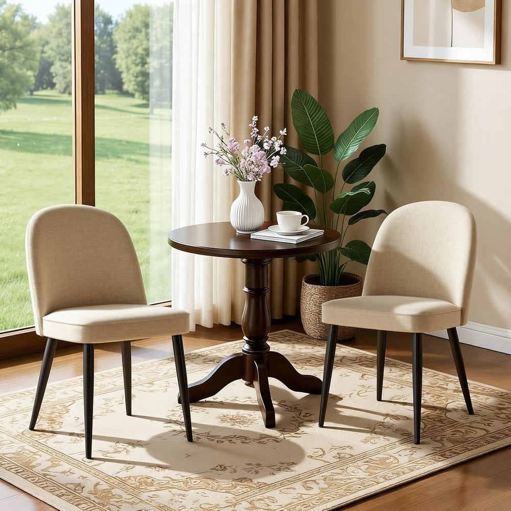Upholstered Dining Chairs Set of 6, Comfortable Chenille Fabric Kitchen Chair...