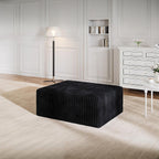 39" L Shape Sectional Sofa Ottoman, Boneless Oversized Chaise Modular Ottoman Couches for Living Room, Office, Apartment (Black)