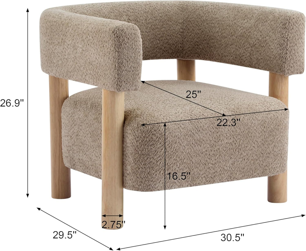 Christopher Knight Home Carly Low Profile Accent Chair, Round Backrest Side C...