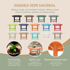 WestinTrends Malibu Low Outdoor HDPE Round Patio Coffee Table, Orange