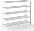 21" Deep x 72" Wide x 64" Height Wire Shelving Kit | 5-Tier | NSF Commercial Storage Rack Unit