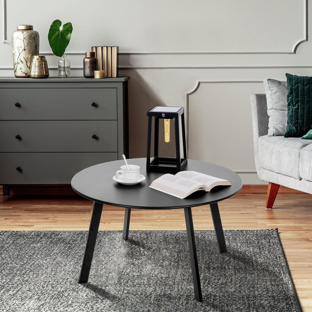 Meluvici Outdoor Side Table, Outdoor/Indoor Metal Steel Patio Coffee Table, R...