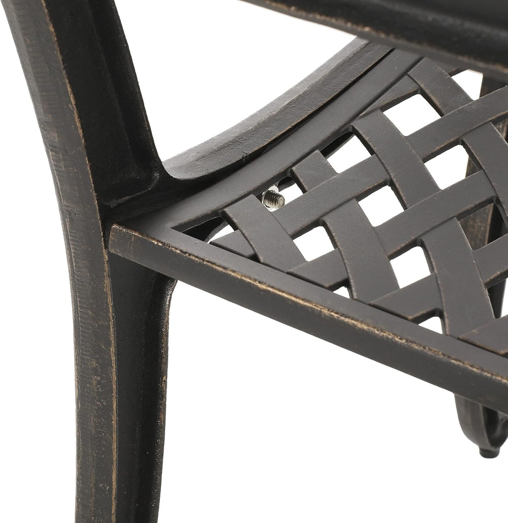 Christopher Knight Home Austin Outdoor Cast Aluminum Dining Chairs, 2-Pcs Set...