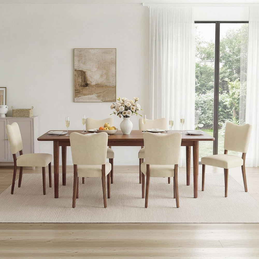 KISLOT Upholstered Dining Chairs Set of 6, Modern Velvet Kitchen Chairs with ...