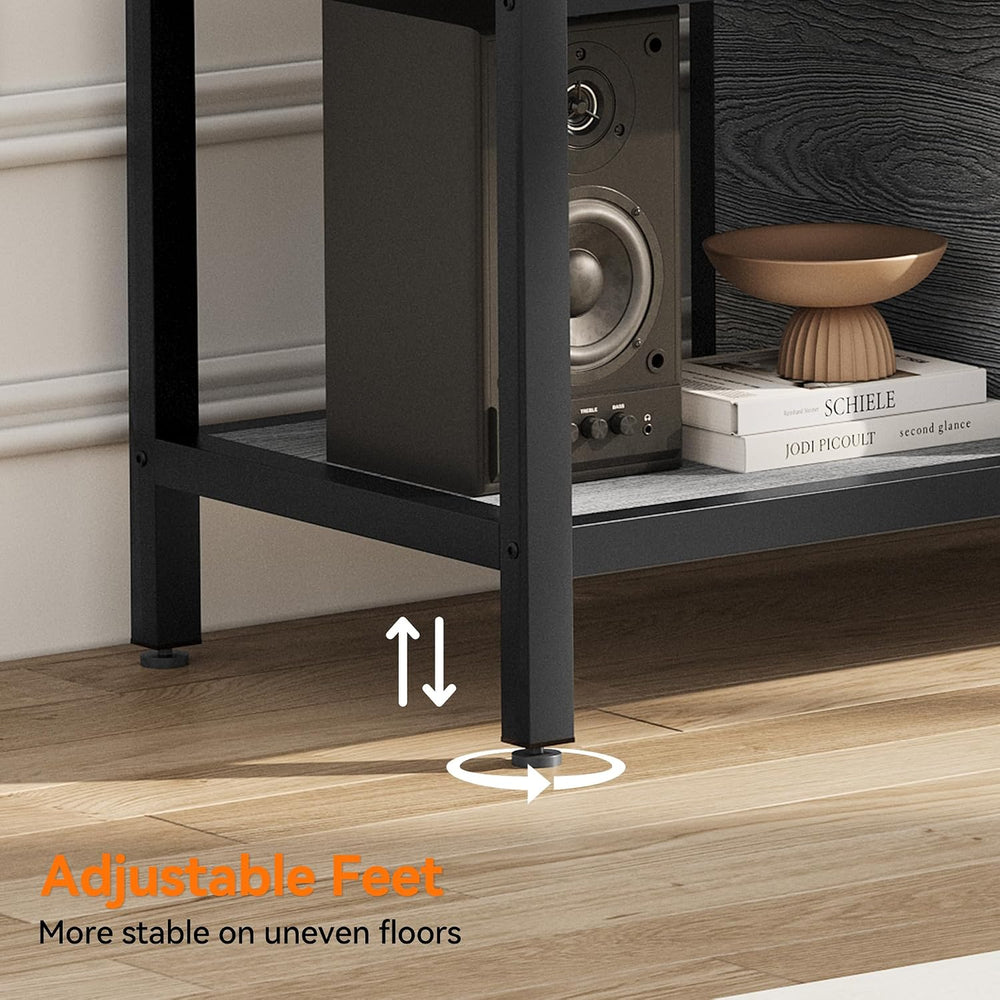 GarveeHome 58 in TV Stand with Storage, Entertainment Center with Adjustable ...