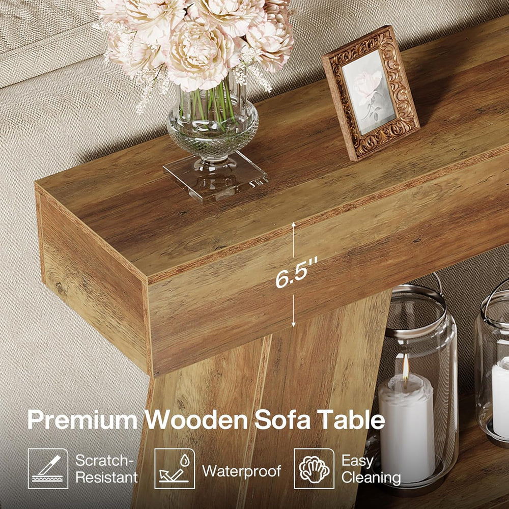 Tribesigns 70.9 Inch Long Console Tables, Farmhouse Entryway Table with Stora...