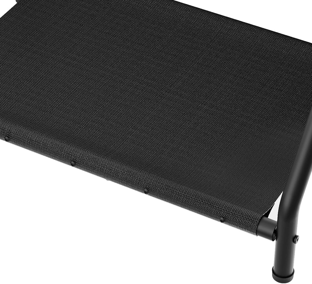 HOOBRO Luggage Rack, Folding Suitcase Stand with Fabric Storage Shelf for Guest Room, Bedroom, Hotel, Holds up to 100 lb, 27 x 15.3 x 22 Inches, Space Saving, Black BK04XL01