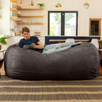 Jaxx 7 Foot Giant Bean Bag Sofa, Charcoal