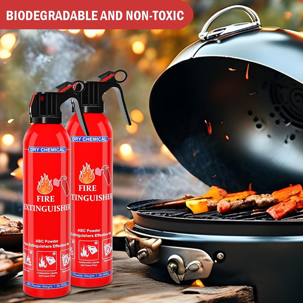 6 Pack ABC Dry Chemical Fire Extinguisher - Portable Fire Spray with Mounting...