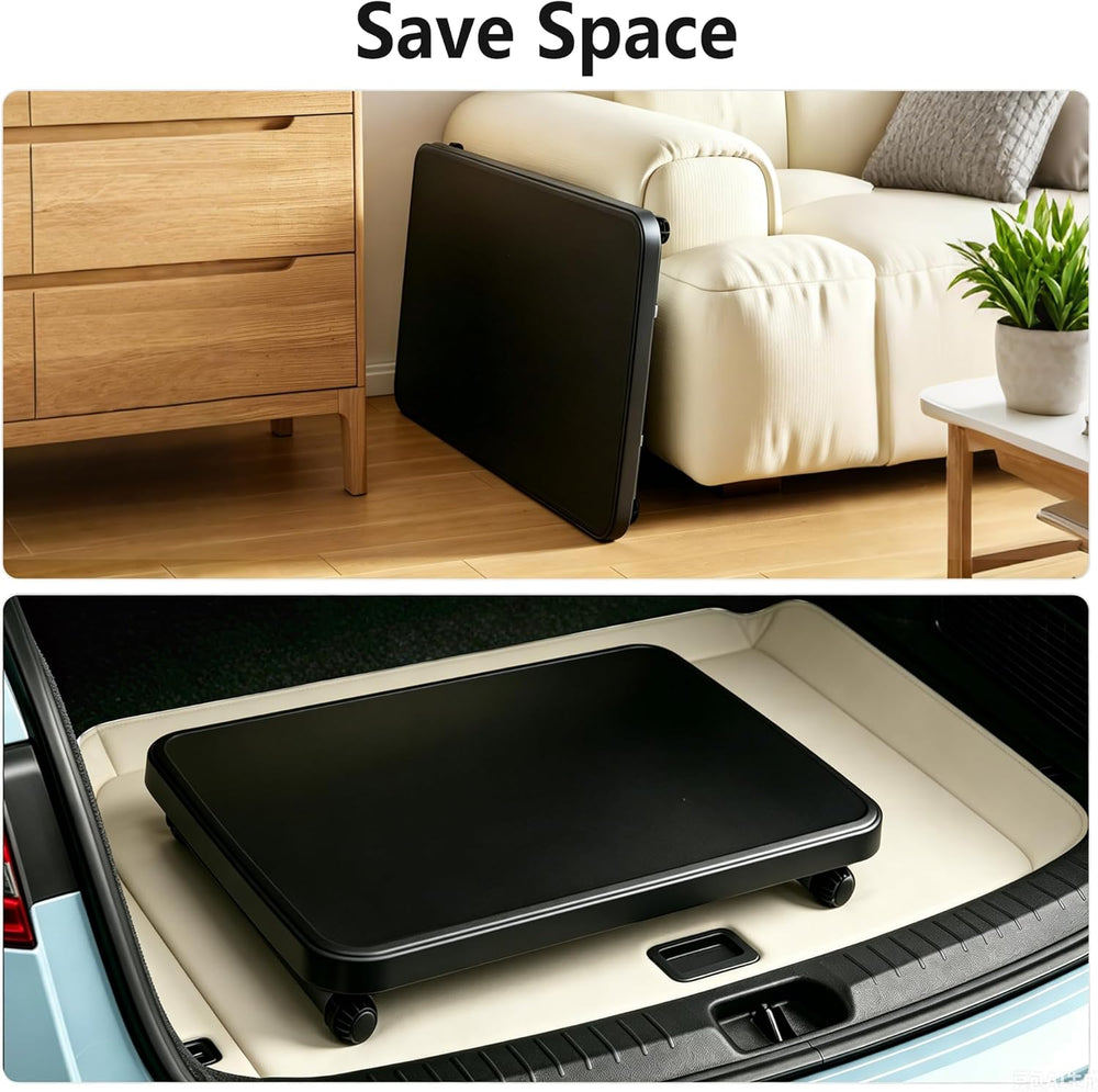 Small Folding Table, Height Adjustable in 2 Seconds with 4 Settings, Ultra-Th...