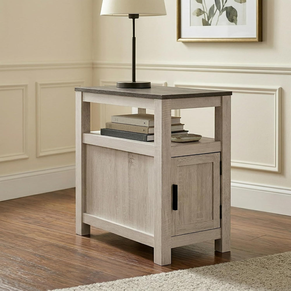 Signature Design by Ashley Fendenmore Farmhouse Chairside End Table with Stor...