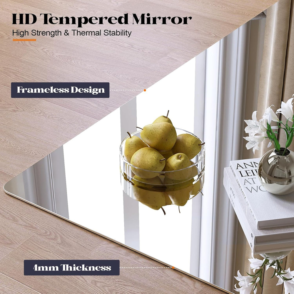 Frameless Mirror, 24x48 Bathroom Vanity Wall Mirrors