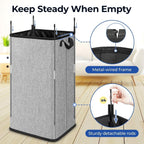 SNIGJAT Large Laundry Hamper, Tall Laundry Hamper with Sturdy Handles, Collapsible Dirty Clothes Basket for Bedroom, Rectangular Sturdy Large Clothes Basket for College, Dorm, Towels, Toys, 80 L