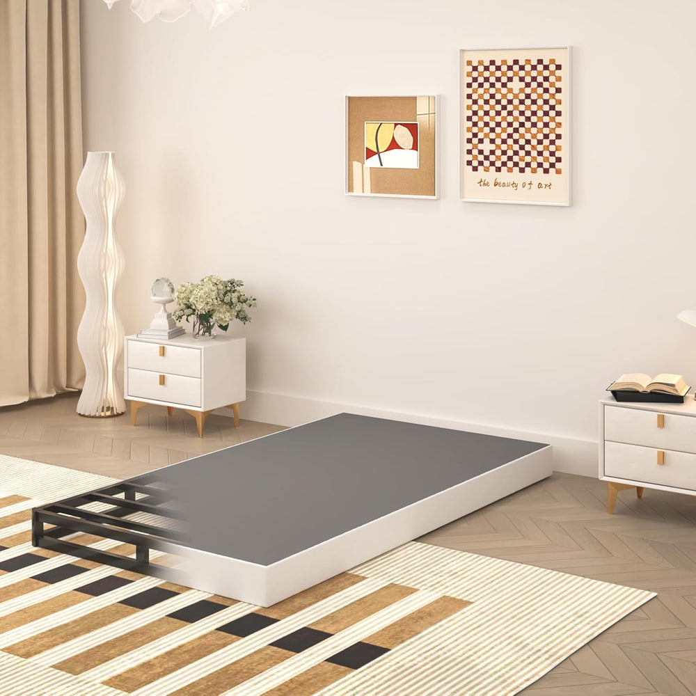 5 Inch Twin Box Spring, Heavy Duty Metal Mattress Foundation, 2500 lbs Capaci...