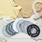 8 Pcs Baby Closet Dividers, Gifts for Moms, Unisex Baby Clothes Organizers, Clear Label Nursery Closet Organizer & Decor, Fits Most Rods(Modern,Cool Colors)