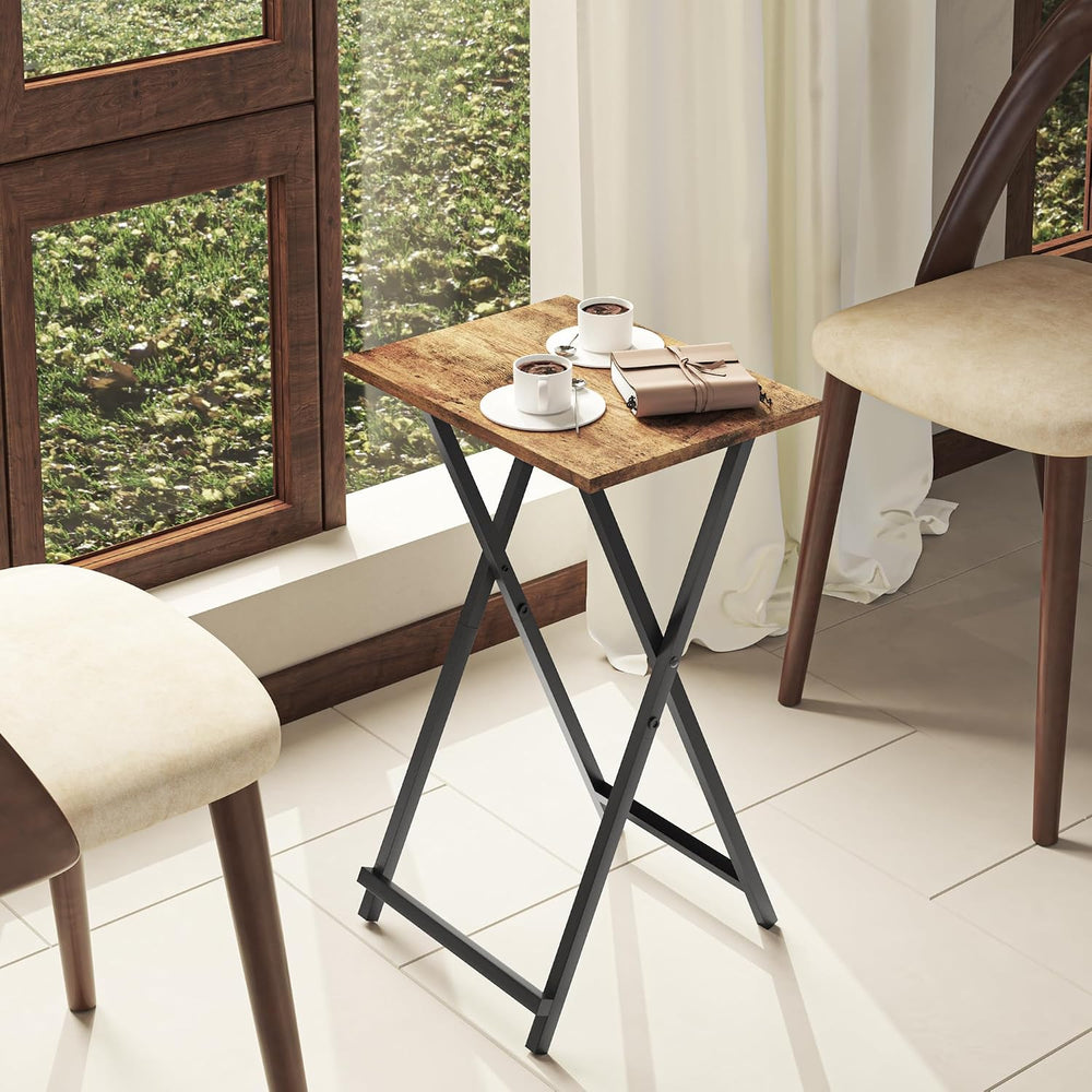 Acovy Foldable TV Trays, Small Folding Table, TV Trays Set of 2, TV Dinner Tr...