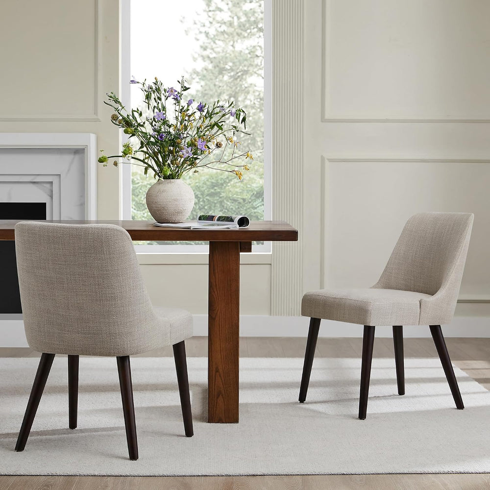 CHITA Mid-Century Modern Dining Chair, Upholstered Fabric Accent Chair for Di...