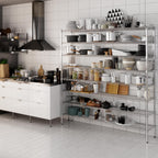 14" Deep x 72" Wide x 74" Height Wire Shelving Kit | 8-Tier | NSF Commercial Storage Rack Unit