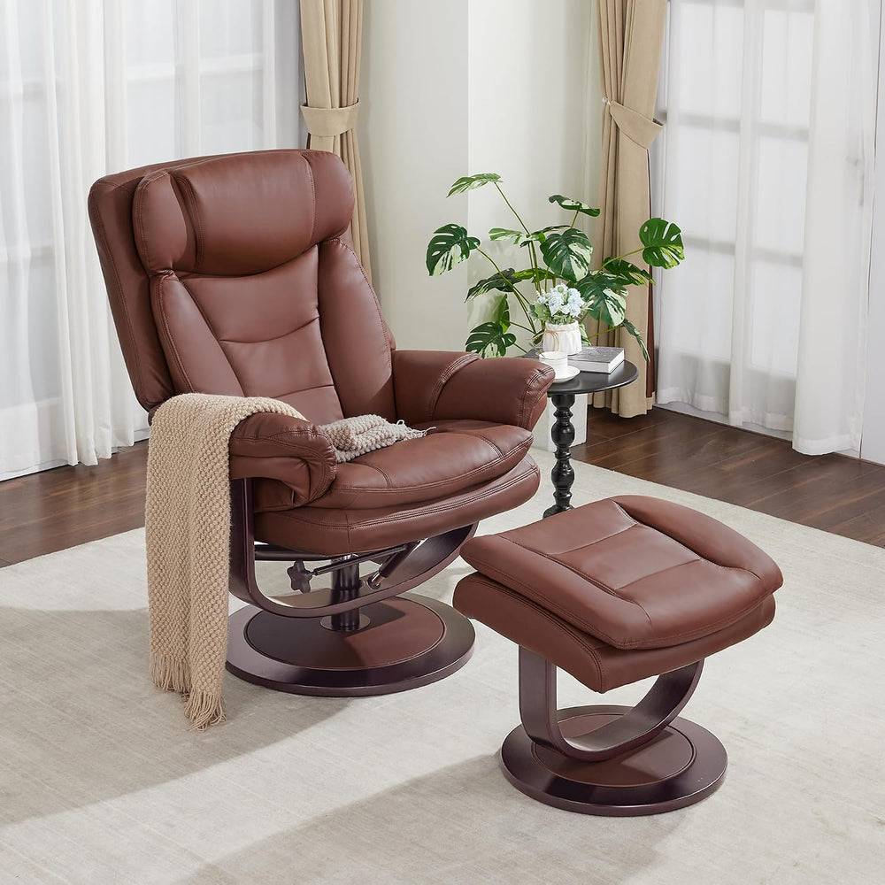 MCombo Oversized Swivel Recliner Chair with Ottoman, Adjustable Backrest, 360...