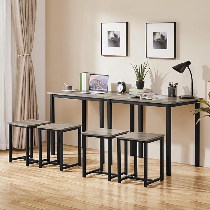 Yaheetech 3 Piece Dining Table Set - Kitchen Table & Chair Sets for 2 - C...