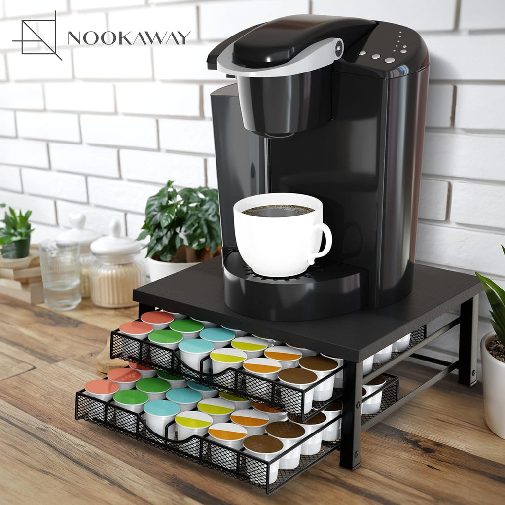 K Cup Holder - Coffee Bar Organizer for Countertop - K Cup Drawer Organizer - Coffee Station Accessories - Keurig Coffee Pod Holders for Counter Small Space - Kpod Kcup Storage - Coffee Pods Holder